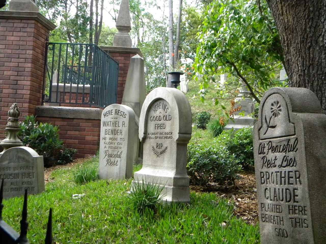 Gravestone recognition at the Haunted Mansion. Photo by J. Jeff Kober.