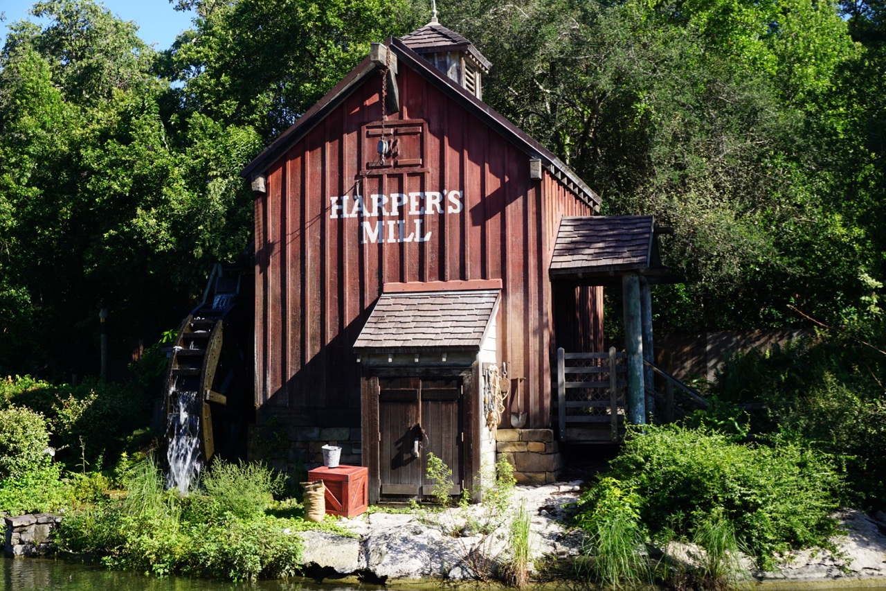 Harpers Mill along the Rivers of America at Magic Kingdom. Photo by J. Jeff Kober.